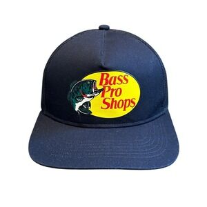 Bass Pro Shops Trucker Hat Cap Snapback Blue